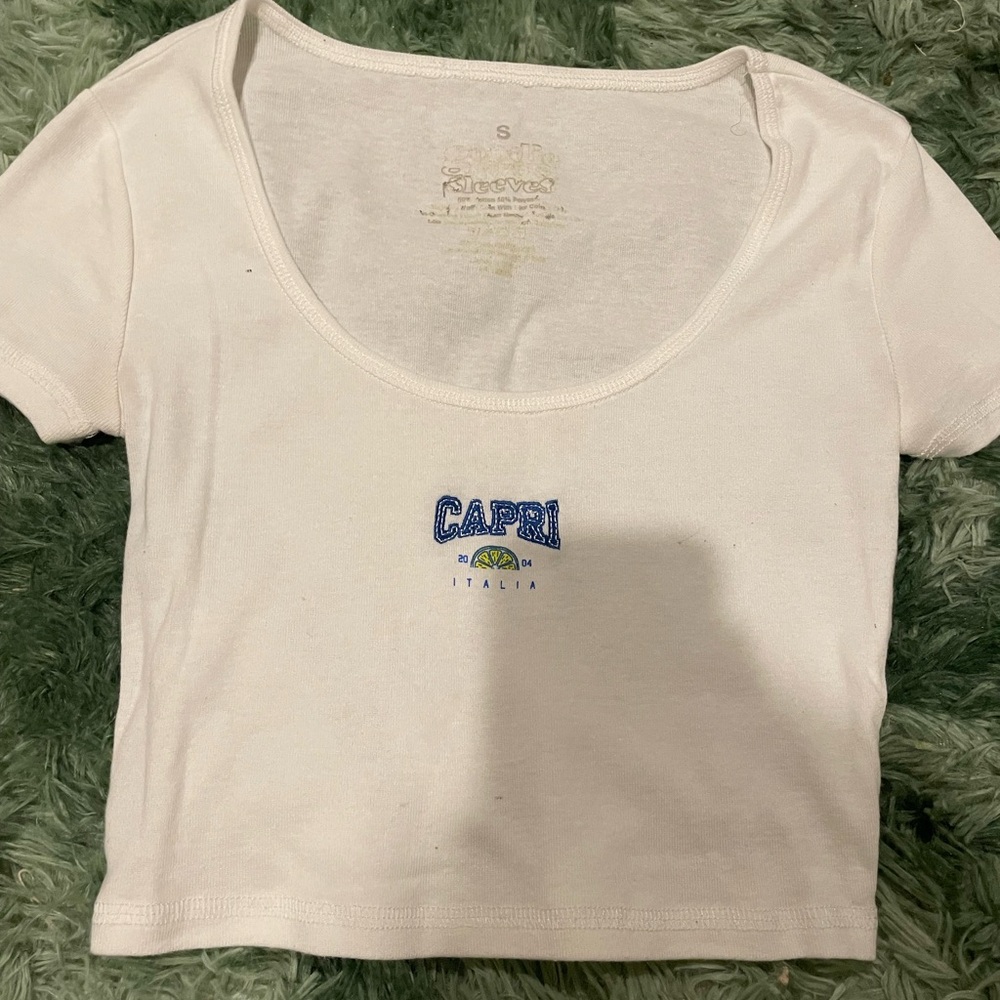 Capri Italia Classic White Crop Top